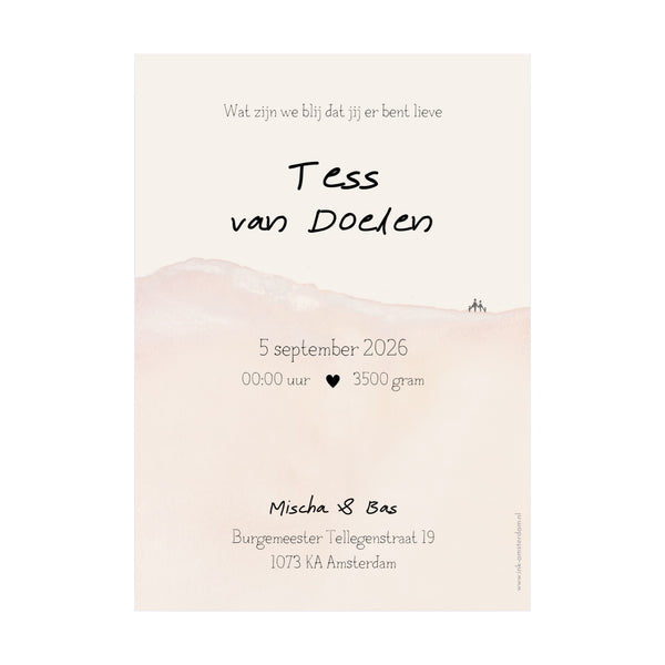Pre Designed geboortekaartje (Tess)
