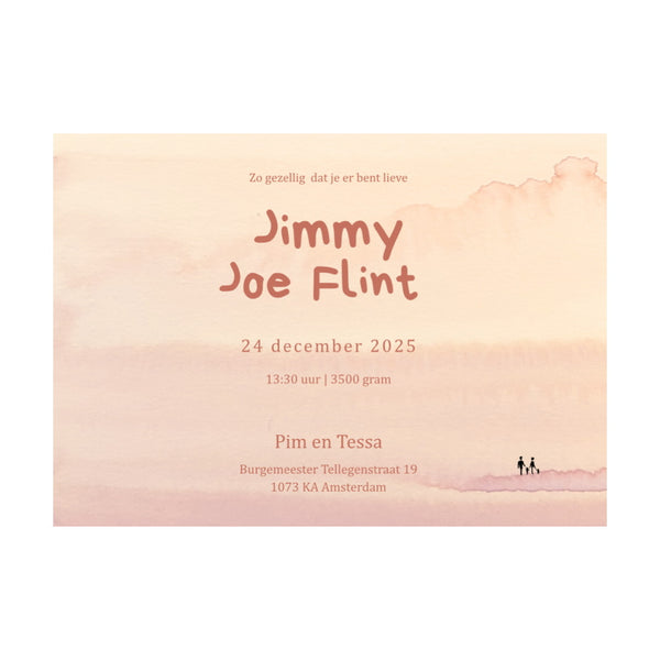 Pre Designed geboortekaartje (Jimmy)